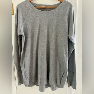 Easel Long Sleeve Ribbed Tunic Top with thumb holes